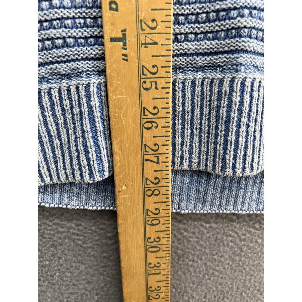 Abercrombie & Fitch Sweater Mens Medium Blue White Crewneck Pullover Striped - Picture 4 of 9
